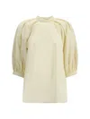 Fabiana Filippi Balloon Sleeved High-neck Blouse In Yellow