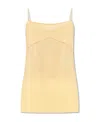 Fabiana Filippi Spaghetti-straps Crepe Top In Yellow