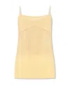 Fabiana Filippi Spaghetti-straps Crepe Top In Yellow