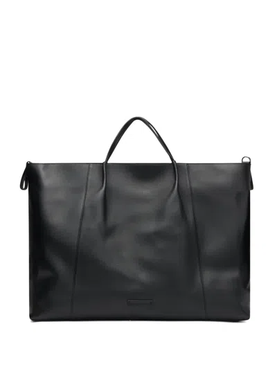 Fabiana Filippi Top-handle Leather Tote Bag In Black