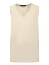 Fabiana Filippi Sleeveless Blouse With V-neckline And Monile Trim