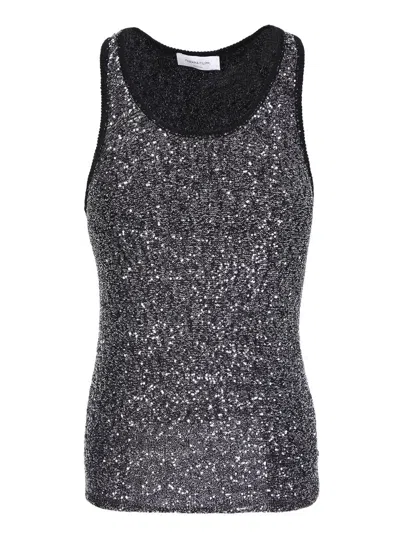 Fabiana Filippi Sequin-embellished Knitted Tank Top In Pink