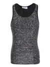 Fabiana Filippi Sequin Tank Top In Black
