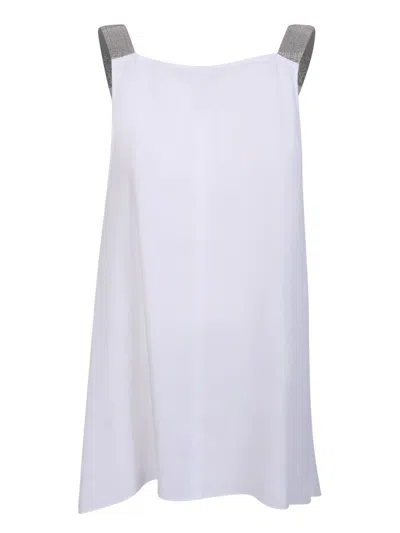 Fabiana Filippi Satin Tank Top In White