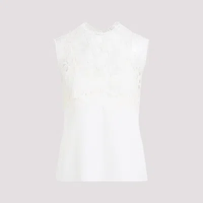 Fabiana Filippi Silk Top Lace Insert In White