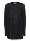 Fabiana Filippi Black Wool Sweater With Sequins In Black
