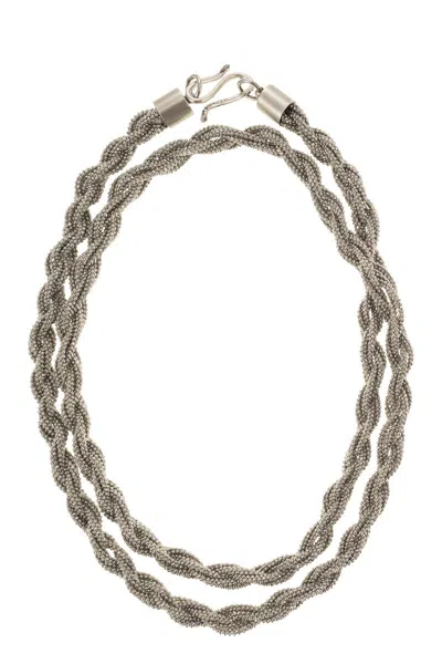 FABIANA FILIPPI FABIANA FILIPPI TORCHON NECKLACE IN DIAMOND WIRE