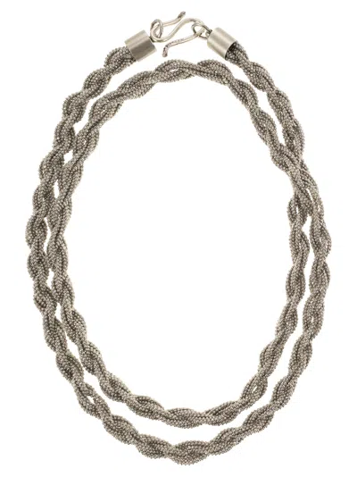 FABIANA FILIPPI TORCHON NECKLACE IN DIAMOND WIRE