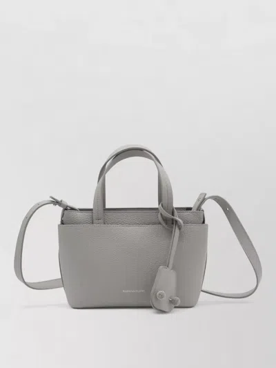 Fabiana Filippi Tote Bag Adjustable Strap Metal Accents Handles In Gray