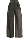Fabiana Filippi Transparent-leg Loose-fit Trousers In Grün