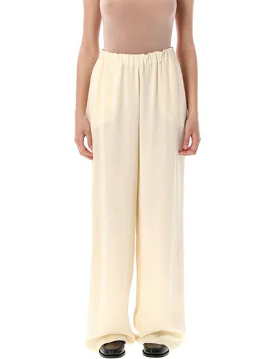 Fabiana Filippi Trevi Longer Envers Satin Trousers In Yellow