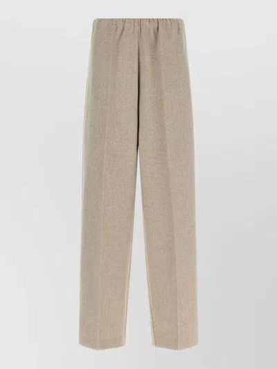 Fabiana Filippi Trevi Pants Straight Leg Side Pockets In Brown