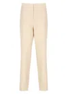 Fabiana Filippi Beige Viscose And Linen Pants In Neutral