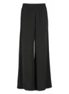 Fabiana Filippi Relaxed Wide-leg Viscose Trousers With Elastic Waistband In Black