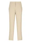 Fabiana Filippi Beige Viscose And Linen Pants
