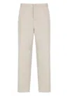 Fabiana Filippi Cotton Gabardine Regular Fit Trousers With Filo Diamante