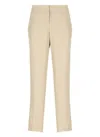 Fabiana Filippi Beige Viscose And Linen Pants In Beige