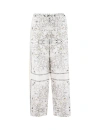 Fabiana Filippi Silk Palazzo Trousers In Bianco