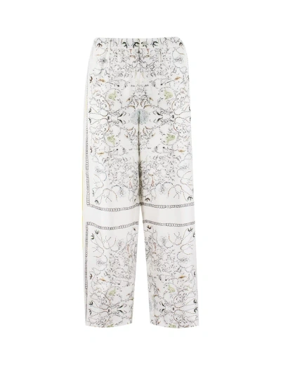 Fabiana Filippi Silk Palazzo Trousers In White