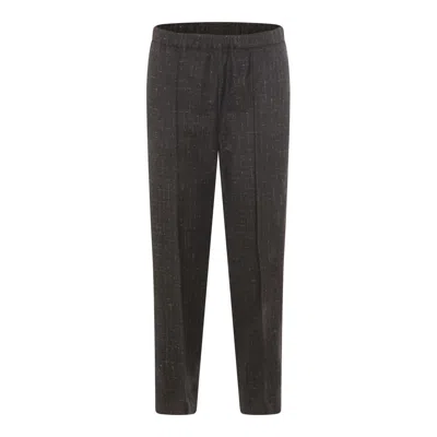 Fabiana Filippi Relaxed Trousers In Textured Fabric In Brown