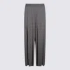 Fabiana Filippi Relaxed Fit Pleated Trousers Full Length In Gray