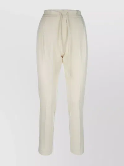 Fabiana Filippi Trousers Elastic Waistband Tapered Leg In Neutral