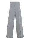 Fabiana Filippi Wide-leg Trousers With Clean Waistband And Subtle Pleats In Gray