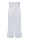 Fabiana Filippi Grey Silk Taffeta Trousers In Grey