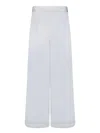 Fabiana Filippi Grey Silk Taffeta Trousers In Grey