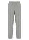 Fabiana Filippi Bistretch Wool Jogging Trousers With Filo Diamante In Grey