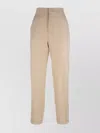 Fabiana Filippi Trousers High-waisted Back Pockets In Neutrals