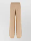Fabiana Filippi Cropped Wide-leg Pants With Ribbed Waistband And Vertical Seams In Brown