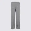 Fabiana Filippi Woolen Fabric Straight Leg Trousers With Elastic Waistband In Gray