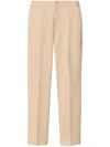 Fabiana Filippi Cotton Gabardine Regular Fit Trousers With Filo Diamante In Neutral