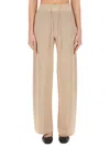 Fabiana Filippi Organic Cotton And Lurex Wide Leg Pants In Neutral
