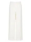 Fabiana Filippi Tailored White Cotton Pants With Functional Pockets In White