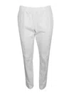Fabiana Filippi Stretch Cotton Poplin Trousers Are Characterized By A Slim Fit And A Zip Closure On The Side In White
