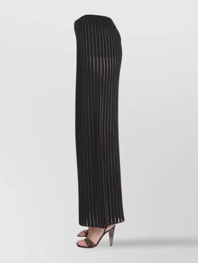 Fabiana Filippi Trousers Wide Leg Elastic Waistband In Black