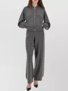 Fabiana Filippi Trousers Wide Leg Elastic Waistband In Gray
