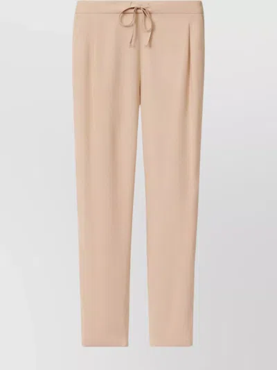 Fabiana Filippi Trousers With Drawstring And Pleat Detailing In Neutral