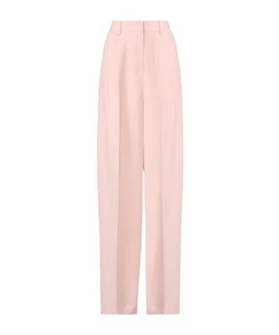 Fabiana Filippi Trousers With Pleats And Diamond Thread In Pink