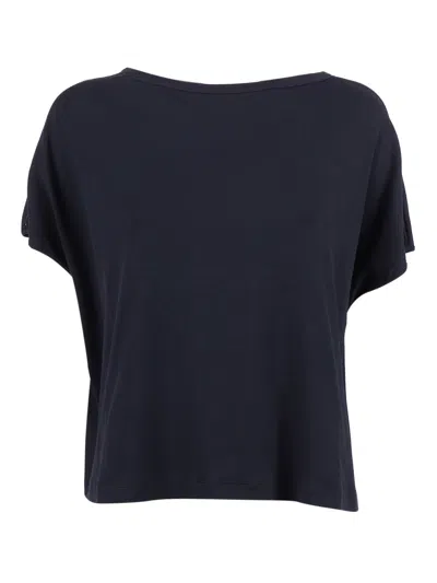 Fabiana Filippi T-shirt Manica Aletta In Jersey Costina,dettaglio Magl In Blue