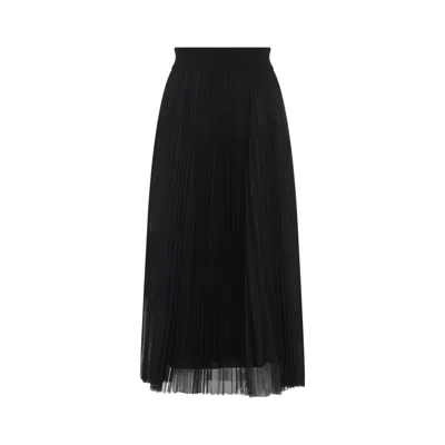 Fabiana Filippi Tulle Black Polyeser Midi Skirt