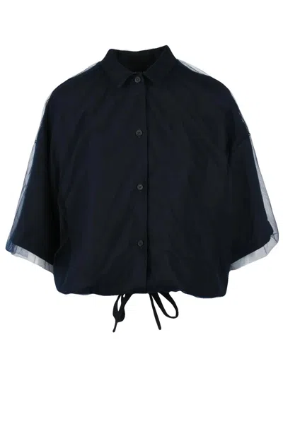Fabiana Filippi Tulle Jacket - Blue In Black