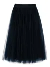 Fabiana Filippi Tulle Midi Skirt In 蓝色
