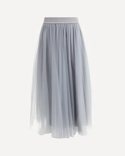 Fabiana Filippi Tulle Midi Skirt In Green