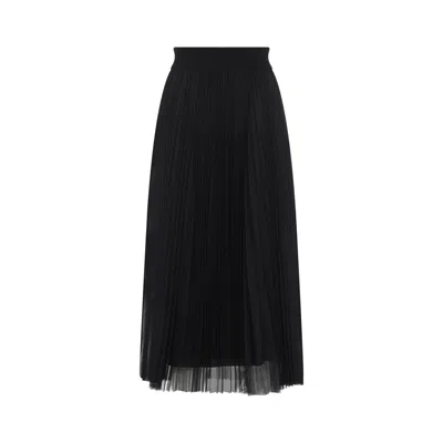 Fabiana Filippi Tulle Midi Skirt In Black