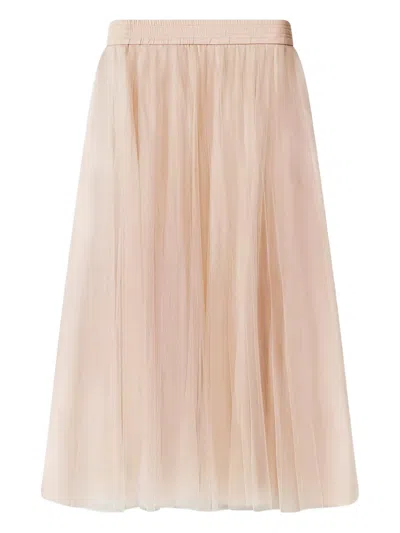 Fabiana Filippi Tulle Midi Skirt In Pink