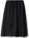 Fabiana Filippi Tulle-overlay Midi Skirt In Black