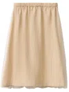 Fabiana Filippi Tulle-overlay Midi Skirt In Neutrals